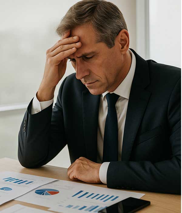 Stressed businessman
