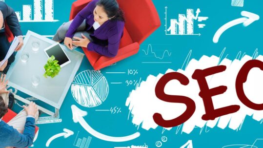 Diagram illustrating how modern search engine optimization supports business growth through strategy, content, and performance optimization