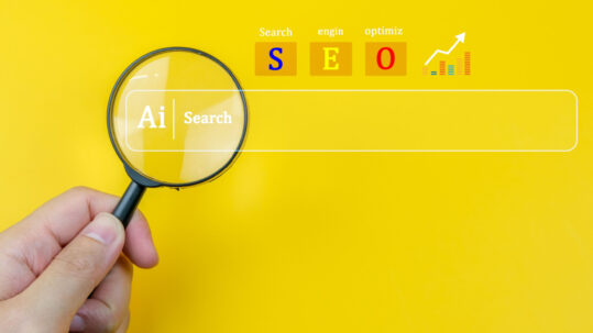 Local SEO illustration showing nearby search results and map visibility